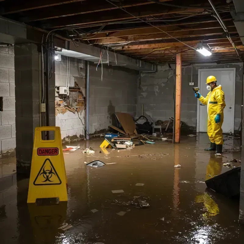 Flooded Basement Electrical Hazard in Lisbon, CT Property